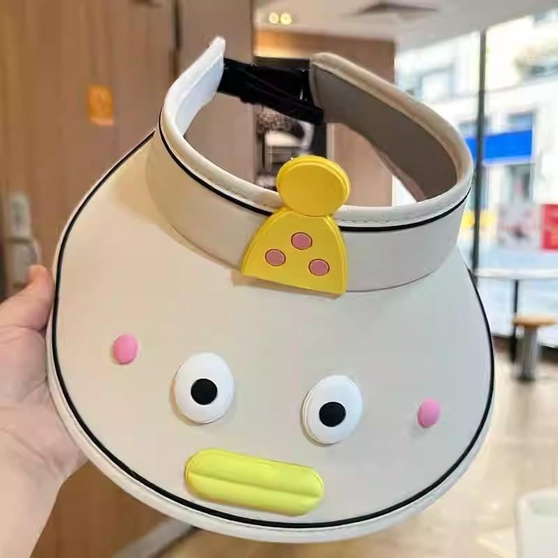 Lovely Quirky Sausage Mouth Sun Hat For Kids Foldable Wide Brim Sun Hat Uv Protection