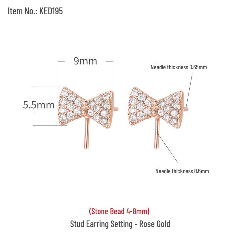 

S925 Sterling Silver Stud Earrings with DIY Imitation Pearl & Amber Inlay for Women - Korean & Japanese Style. 925 Silver