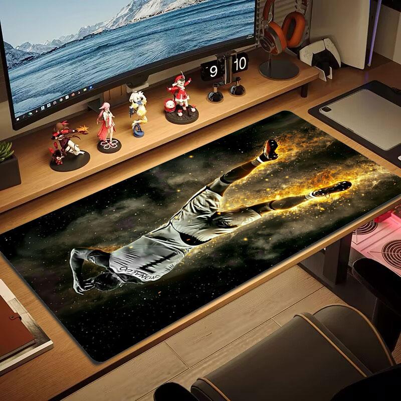CR7 Mouse Pad, Large Gaming Desk Mat, Non-slip XXL Mousepad for Laptop & Tablet, Mini PC Playmat with Stitched Edges