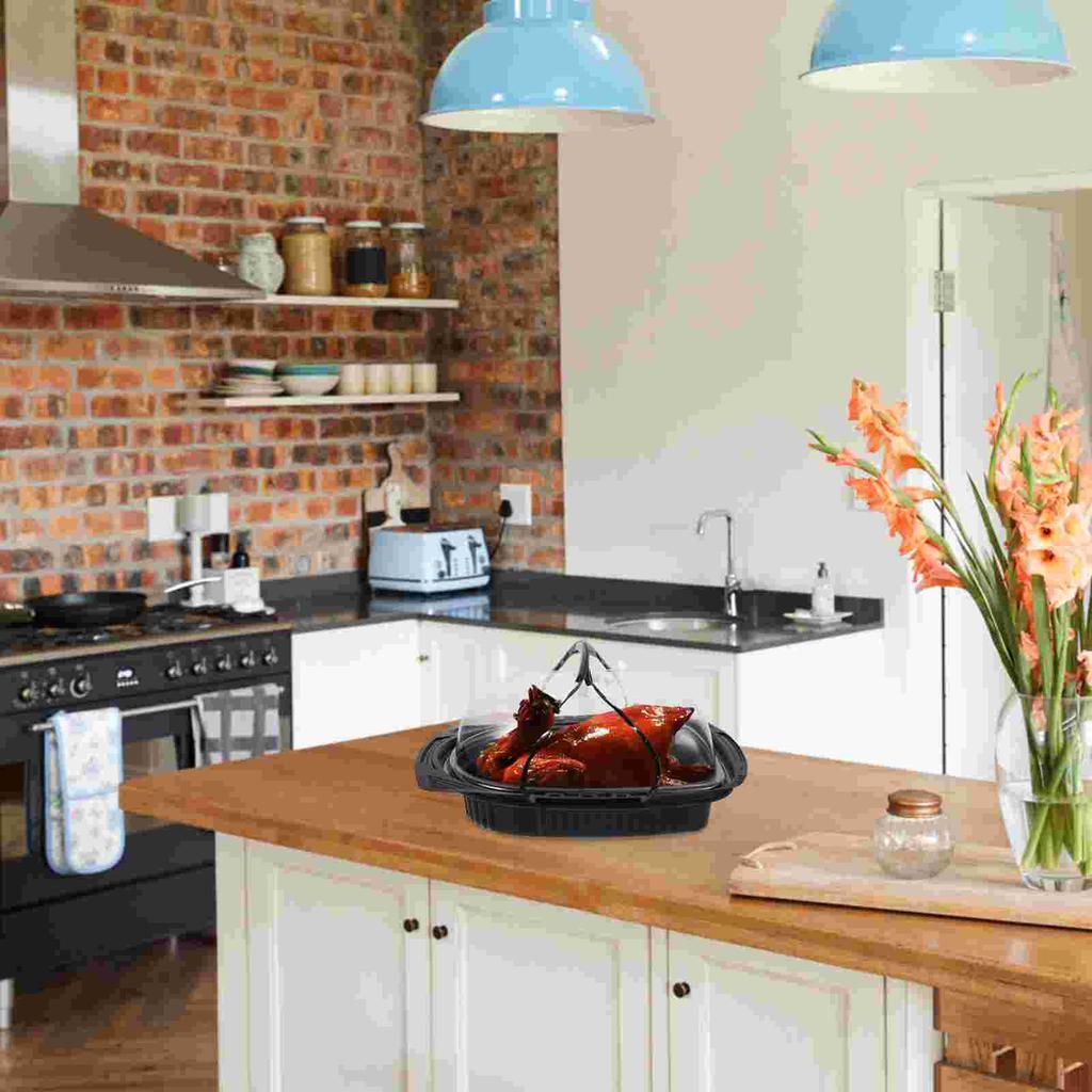 10 Pcs Packing Boxes Roast Packaging Wrapping for Restaurant Food Convenient Containers Plastic