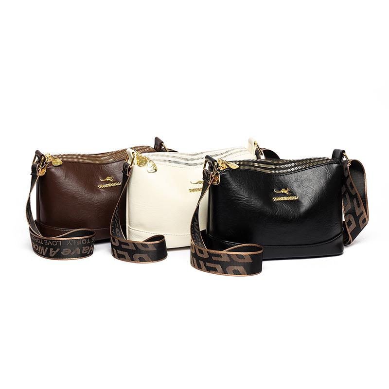 Vintage Printed Multi-compartment Crossbody Bag Women's Shoulder Bag Lightweight Commuter Mother Bag