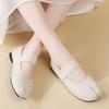 Women's Black Mary Janes Brown Leather Ballet Shoes Flats Casual Slip on Sandals Summer Maternity Shoes for Girls