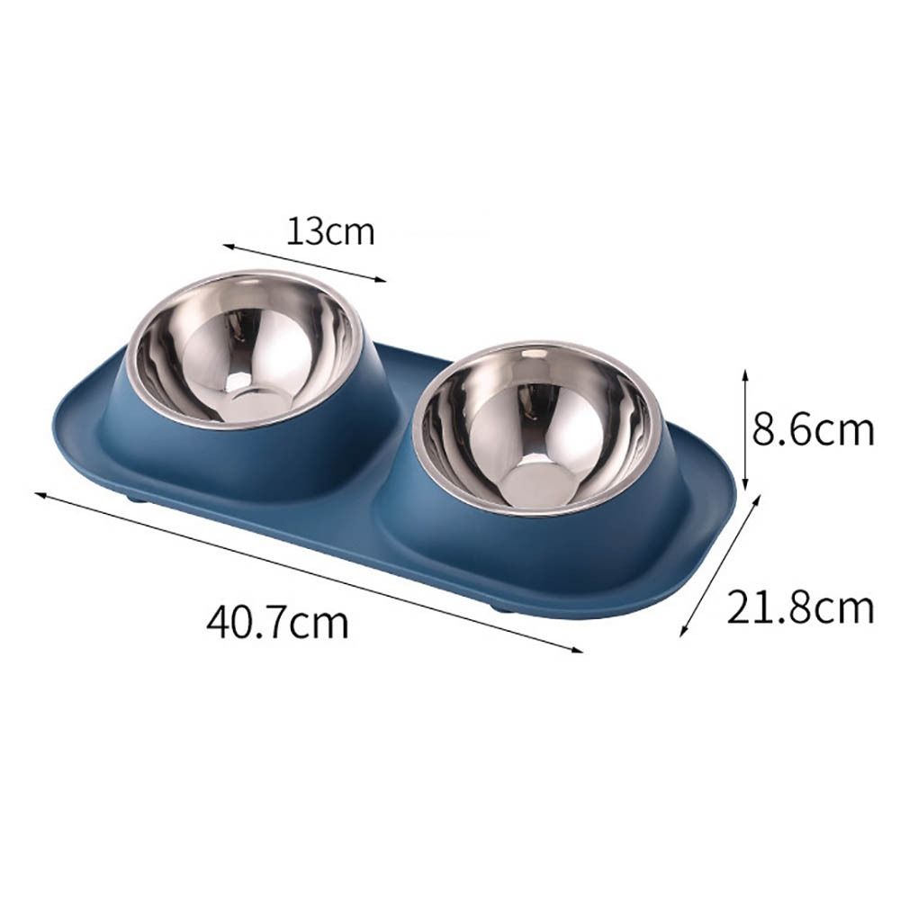 Doppelnäpfe Katzennapf Edelstahl Erhöhter Hundenapf für Wasser Überlaufschutz Umkippsicher Katzenfutterbehälter Haustierbedarf
