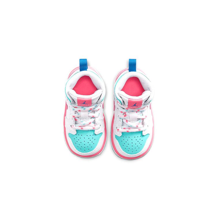 Jordan 1 Mid White Pink Green Soar TD 644507-102