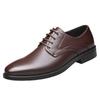 Old man head men's shoes new business casual dress leather shoes single shoes lace cowhide gentleman retro dress leather shoes