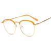 Korean Retro Half-Frame Round Sunglasses for Men & Women