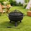 Outdoor Fire Bowl with Cooking Grate Long-Lasting Grill
