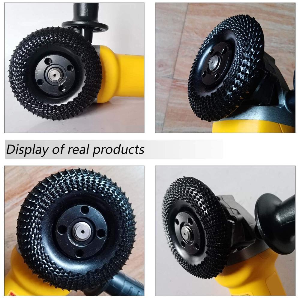 Grinder Wheel Disc 4 Inch Wood Shaping Wheel Wood Grinding Shaping Disk for Angle Grinders with 5/8" Arbor