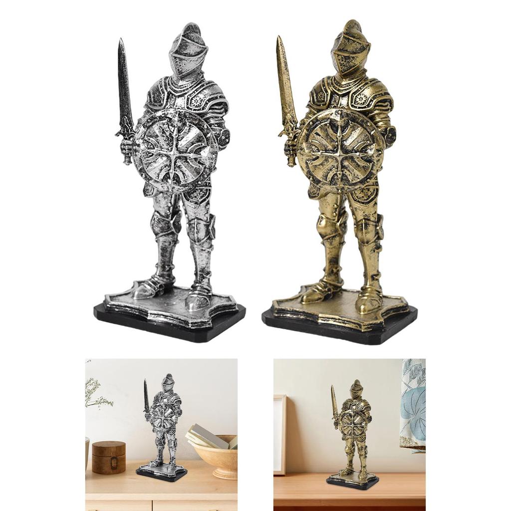 Socha rytíře Vintage Retro umělecká řemesla Dekorativní figurka Stolní ozdoba pro krbový stůl vstupní skříňka domácí dekorace