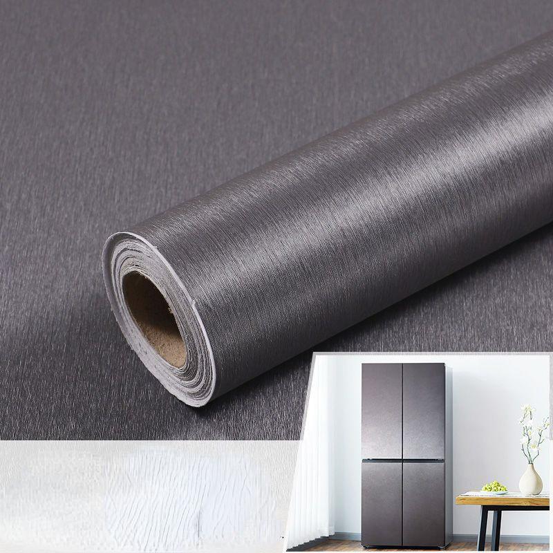 Thickened Brushed Metal Sticker Stainless Steel Kitchen Cabinet Refrigerator Self-adhesive Wallpaper Waterproof Home Decoration