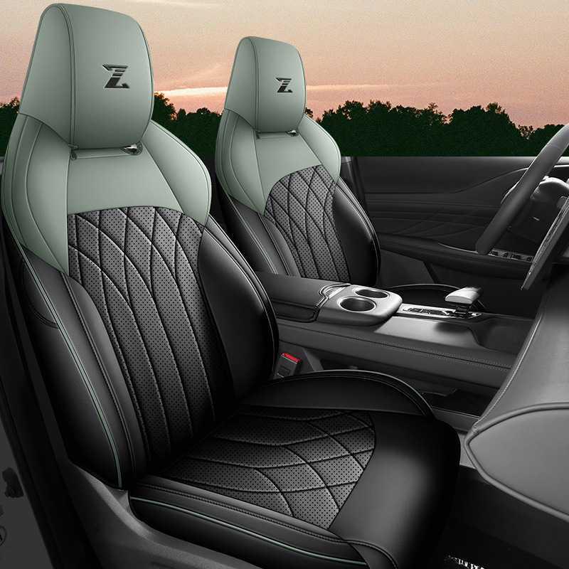 Changan UNIZ Perforated Leather Car Seat Cover - New Style for Five-Seater Vehicles Year Note [Half Rear Coverage]