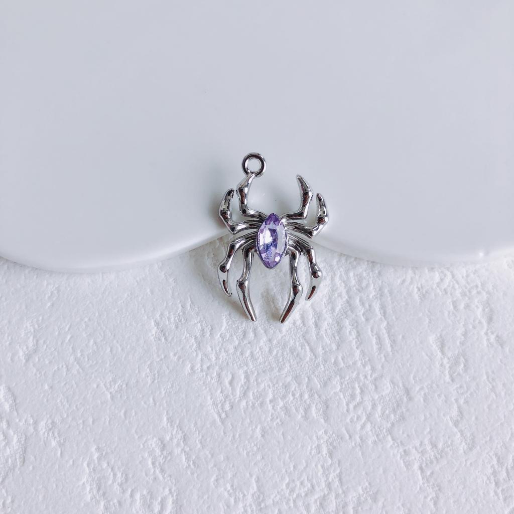 2pcs Alloy Pendants Spider Shape Colorful Unique Style Single Hole Pendants for Jewelry Making DIY Handmade Supplies Accessories