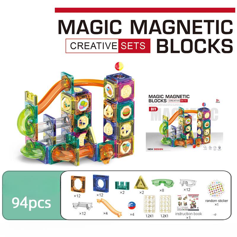 Chute Rollerball Magnetic Piece Building Blocks Intelligence Puzzle Boys Toys Gifts