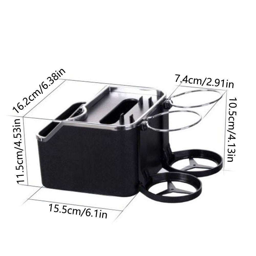 Waterproof Car Armrest Storage Box Phone Stand Car Armrest Cup Holder Tray  Interior