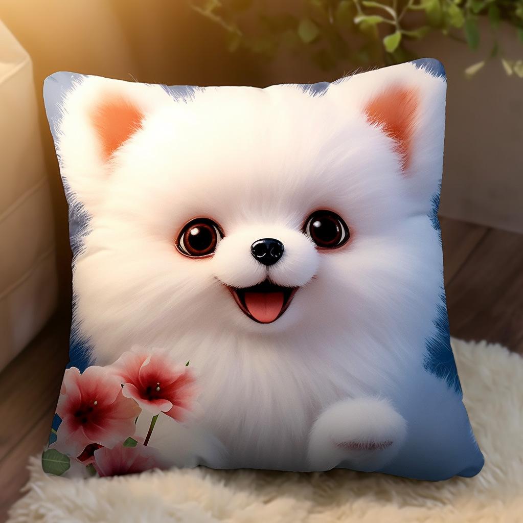 Cute Cat Pillow Pillow Sofa Cushion Bedside Cushion Office Waist Support Back Cushion Waist Car Cushion Cover