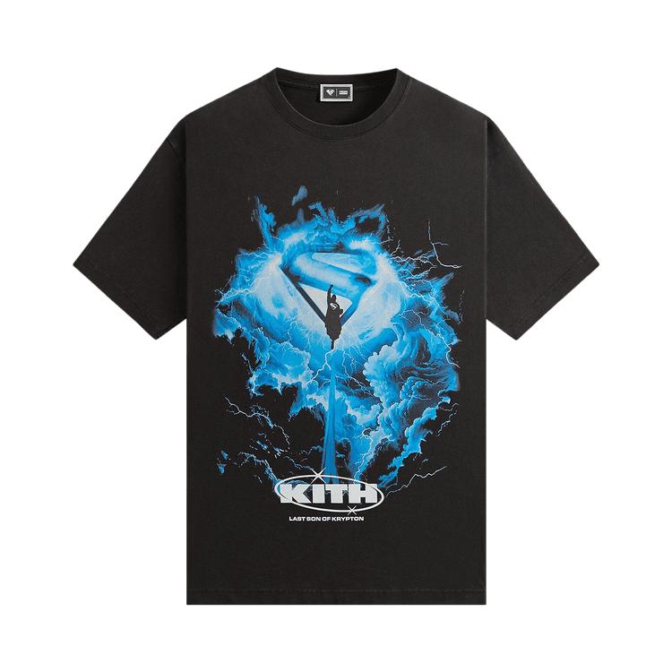 

Kith x Superman Lightning Vintage Tee Black Unisex Tops KHM033851-001 L