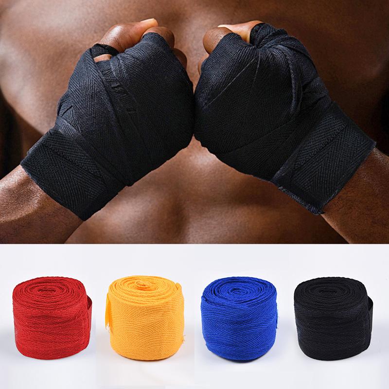 Professional Cotton Boxing Bandages: Sweat-Absorbent, Elastic, and Protective Hand Wraps for Fitness and Resistance Training