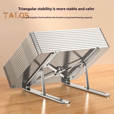 Supporto per Laptop con Design Pieghevole Regolabile in 10 Altezze Capacità di Carico 10kg Porta Notebook con Cuscinetti Antiscivolo
