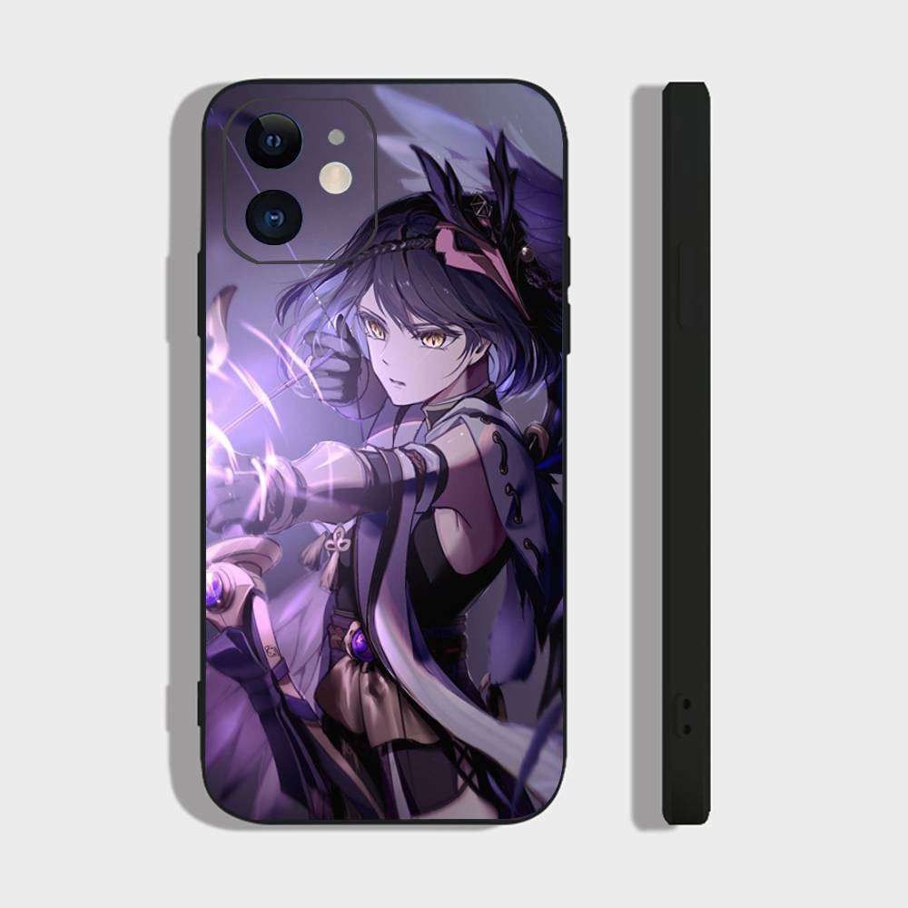 

Kujo Sara Animation G-Genshin I-Impact Phone Case For IPhone 17 Air 16 15 14 13 Pro Max 11 12 Black Silicone Cover IPHONE 15PROMAX