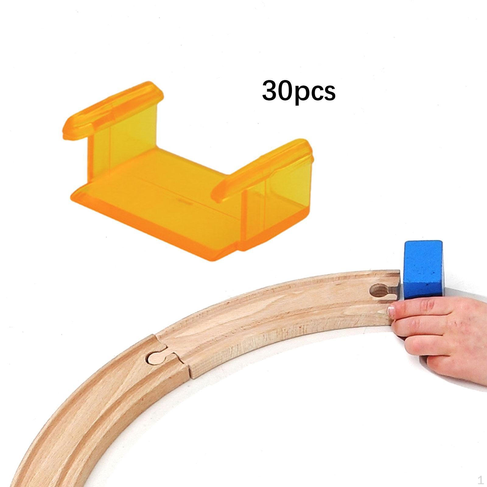 

30 штук зажимов для фиксации рельсов для тяжелых прочных аксессуаров для поездов жёлтый