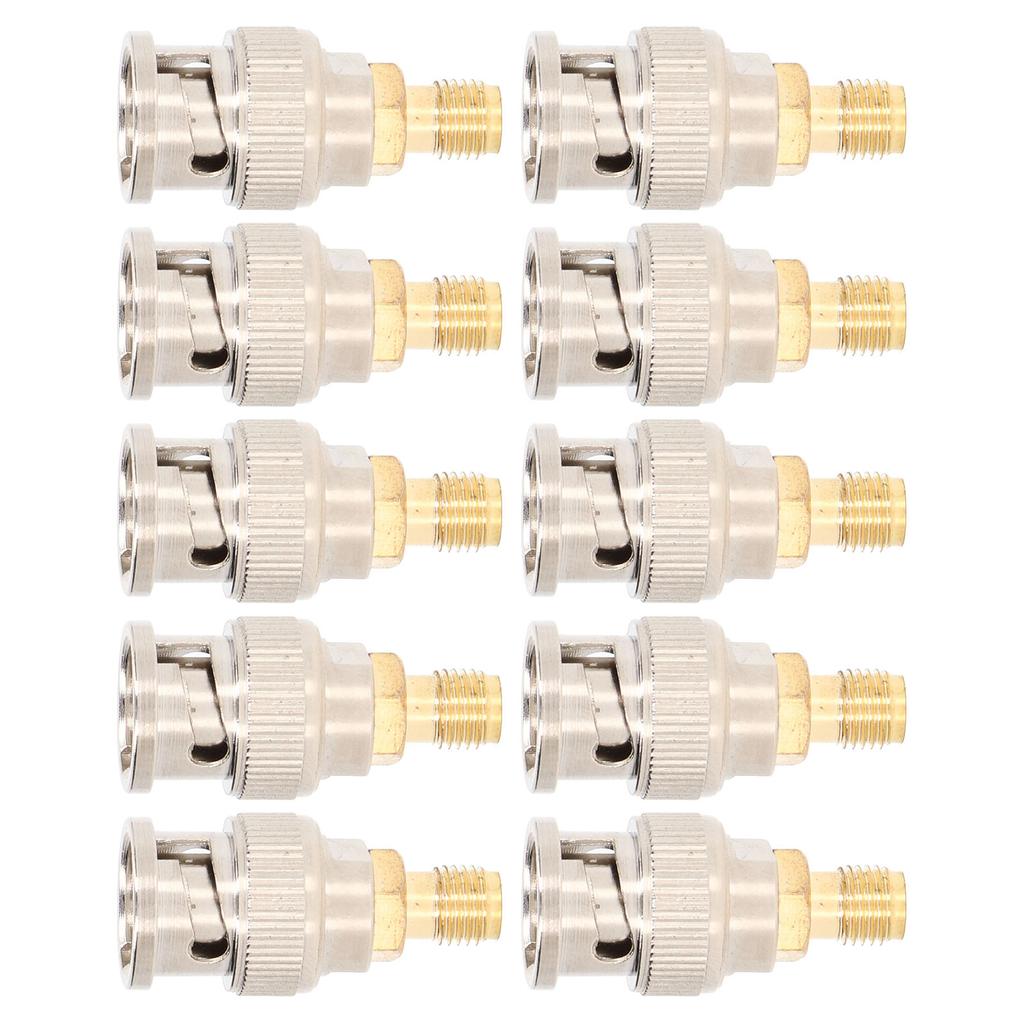 10Pcs RF Coaxial Adapter Cable Connector SMA Female To BNC Male Instrument Conversion Kit