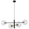 Vicenza Black And Gold Hanging Lamp 4-Flat Clear Lamp E14