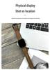 Versatile Leather Strap with Crazy Horse Pattern for Apple and Samsung Smartwatches