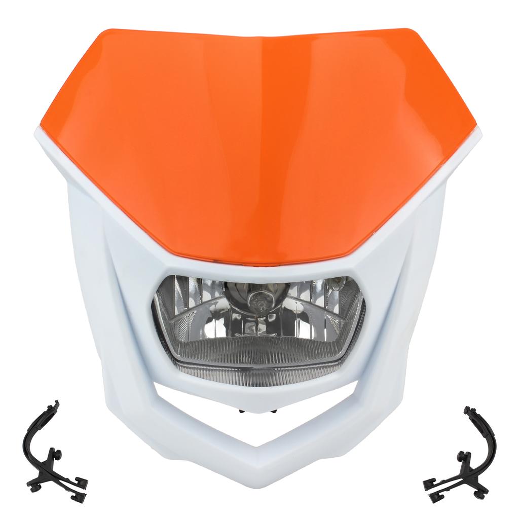 Motorcycle Dirt Bike Halogen Headlight Plate For Honda Kawasaki Yamaha Moto Universal Accessories Head Light Enduro Headlamp