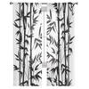 Bamboo Isolated On White Tulle Sheer Curtains for Living Room the Room Bedroom Kitchen Decoration Voile Organza Curtains