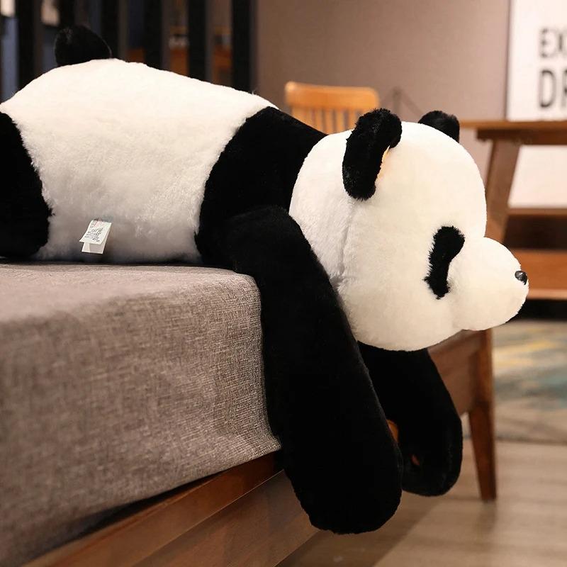 60cm-120cm Riesenpanda Plüschtiere Weiches SchlafKissen Cartoon Tierbär Stofftier Baby Puppe Klassische Kinder Geburtstags Weihnachts Geschenke 60cm white