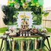 3-Tier Cupcake Stand with 24 Wild One Cupcake Toppers for Safari Baby Shower Decoration