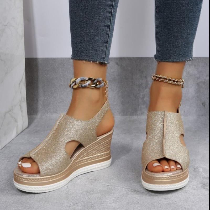 Fashion Summer Women's Sandals Fashion Wedge Platform Sandalias Fish Mouth High Heeled Sandals for Women Open Toe Sandals Sandalia Mujer