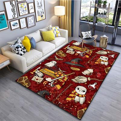 Magic Props Pattern Rug for Living Rooms Bedroom Bedside Bathroom Floor Mat Area Mat Machine Washable Non-slip Carpet Room Decor