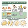 ABBP-Cookie Assorted Maker,12 Form Skillet,Oreshki Mold,Cookie Candy Maker Griddle - Walnut Press Pastry