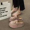 Platform-soled Boken shoes women's bag head half slippers 2025 new summer outer wear hollowed-out retro Roman muffin cool slippers