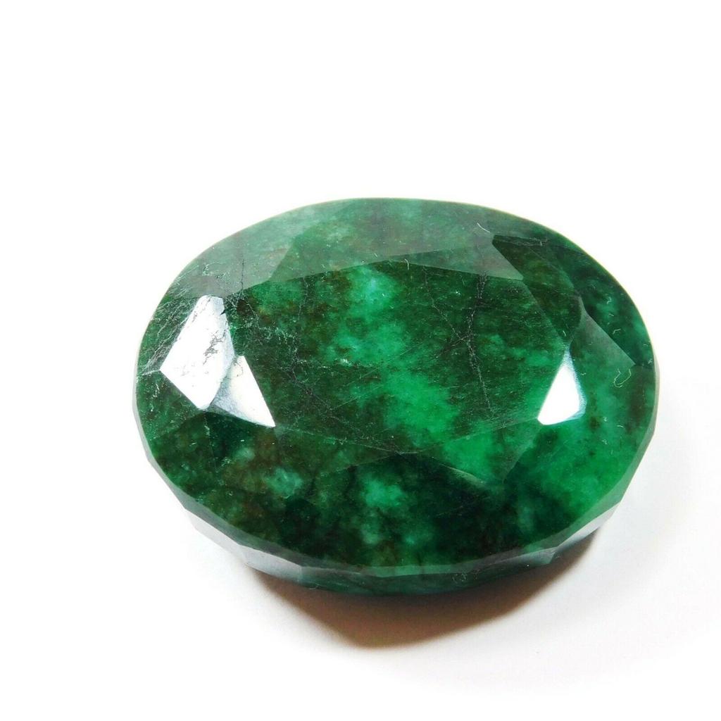 200 Carat Natural Oval Cut CERTIFIED Loose Gemstone Green Colombian Emerald A-676