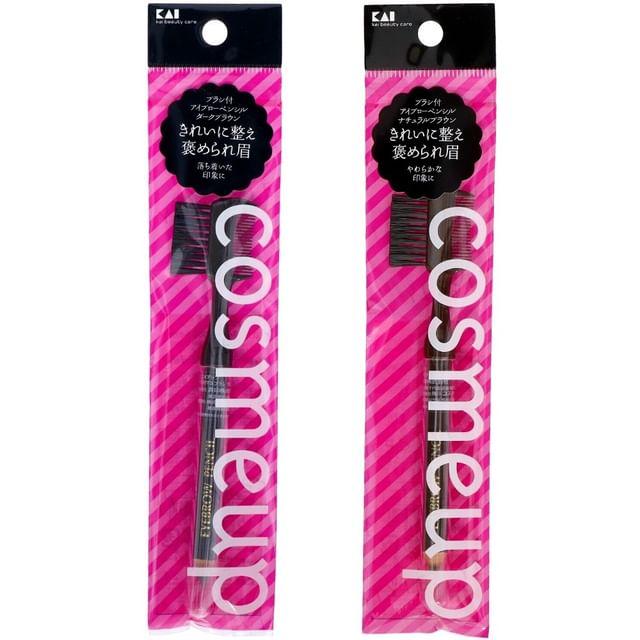 KAI - cosmeup Eyebrow Pencil with Brush Dark Brown
