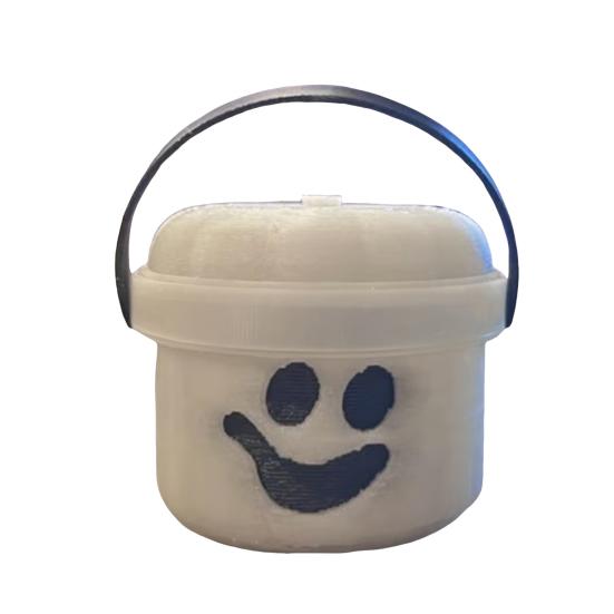 Mini Halloween Bucket Candy Holder Spooky Mini Bucket Figurines Trick or Treat