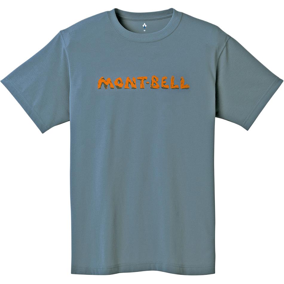 

MONTBELL Монограммный пуловер с круглым вырезом и коротким рукавом Унисекс L синий