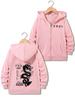Streetwear Dragon Print Japanese Style Zip Up Hoodie Jacket for Boys Girls Zipper Spring  Autumn Trendy Cartoon Sweatshirts