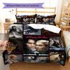 Movie Puzzle Pattern Bedding Quilt Set Quilt Cover Pillowcase Home Decoration Gift (1 * Duvet Cover + 2 * Pillowcase, Without Core)