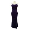 Women's Sparkly Sequin Long Formal Dress Square Neck Backless Split Mermaid Prom Dress Spaghetti Strap Evening Party Gown
