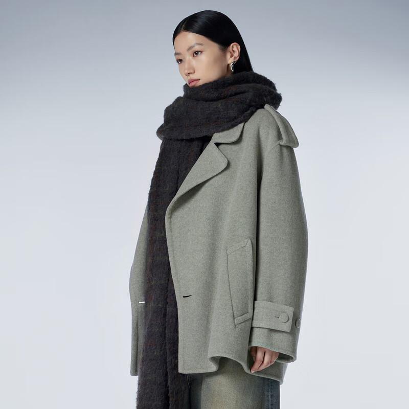 JNBY Women's Winter Loose Lapel Wool H-shaped Coat