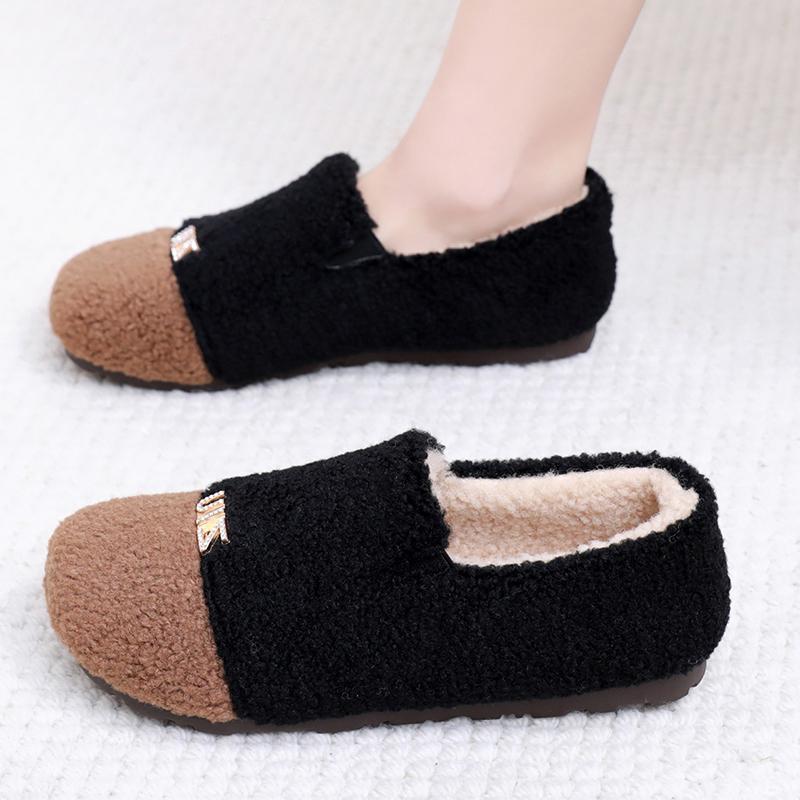 Shoes Winter New Plush Shoes Flat Shoes Casual Home Cotton Shoes