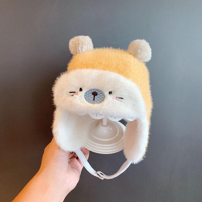 Baby Knit Hat For Winter With Cotton Blend Warmth And Windproof Protection For Infants And Toddlers