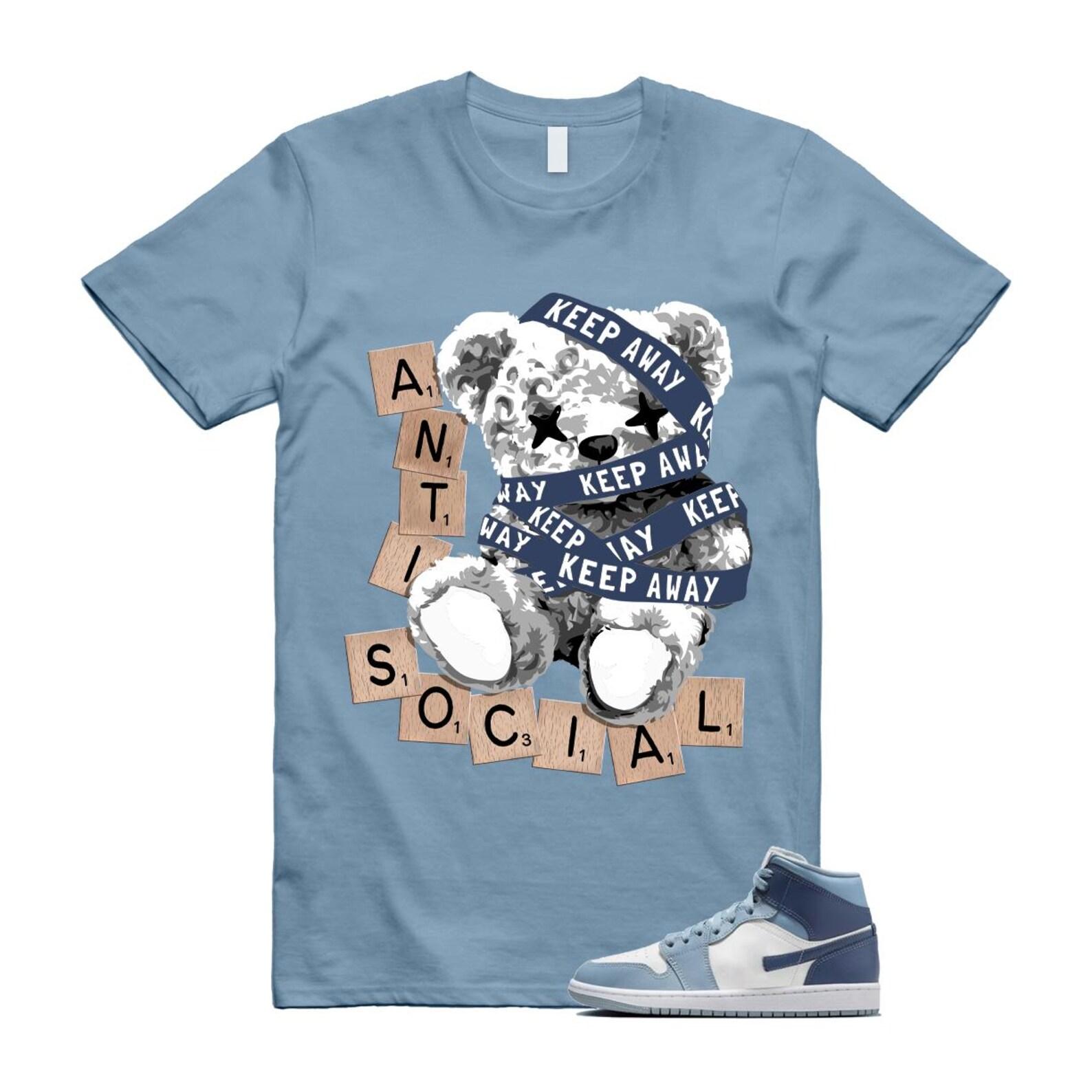 1 Diffused Blue Grey White Mid T Shirt Match ANTI S