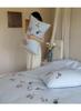 Elegant Blue Embroidered All-Cotton Bedding Set - Cozy and Thick for Autumn and Winter