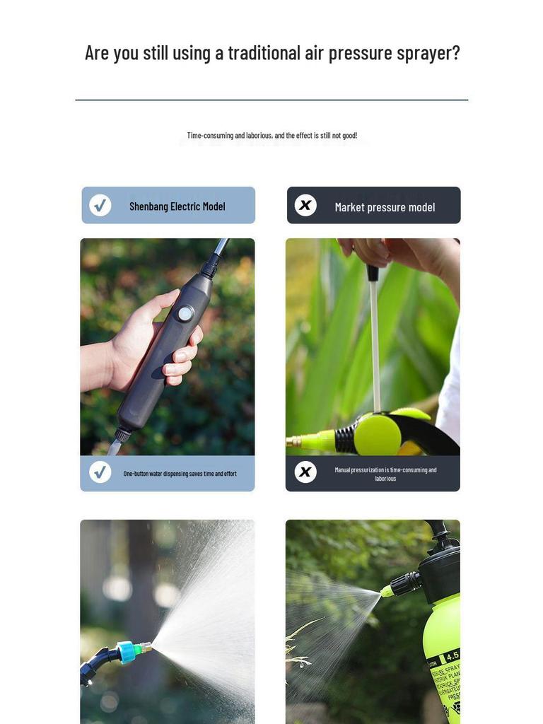 Wiederaufladbares elektrisches Teleskop-Sprühgerät für Pestizide, Blumen und Desinfektion – Neues Modell
