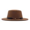 Herbst und Winter neue Britische Herren Zylinderhut flache Kappe flacher Schirm Wollhut Europäischer und Amerikanischer Stil Mode Jazzhut Damenhut