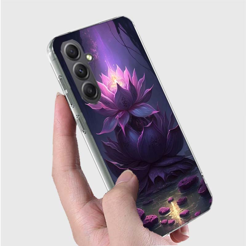 Buddhist Fire Lotus Phone Case for Samsung A16 A26 A36 A56 A17 A37 A57 A07 A06 A02S A03 A04S A05S Galaxy Note 20 10 A50S A71 A51